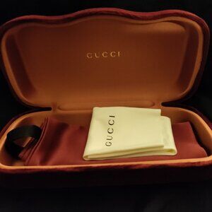 Gucci Burgundy Velvet Eyeglass Case